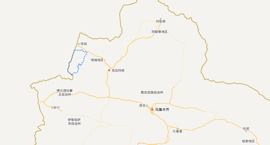 位于新疆西北部的裕民县