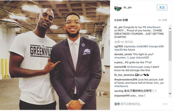 加内特晒照恭喜小弟