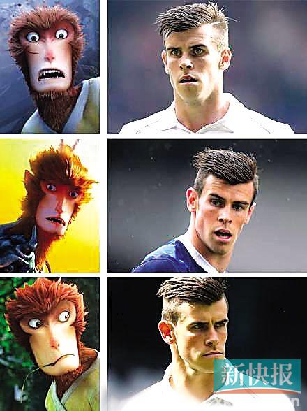 其实在最早的时候,球迷是觉得他和《大话西游》里孙悟空(上左小图)