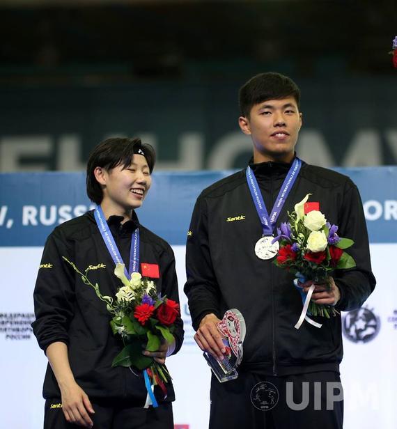 张晓楠/韩佳昊领奖