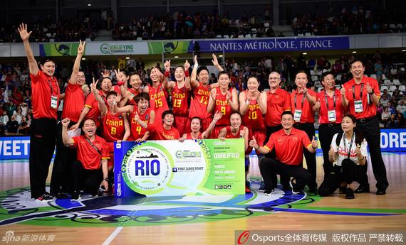 中国女篮在落选赛上获得了进军里约的门票