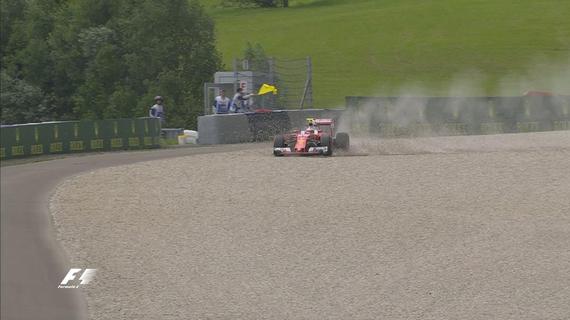 莱科宁冲出赛道