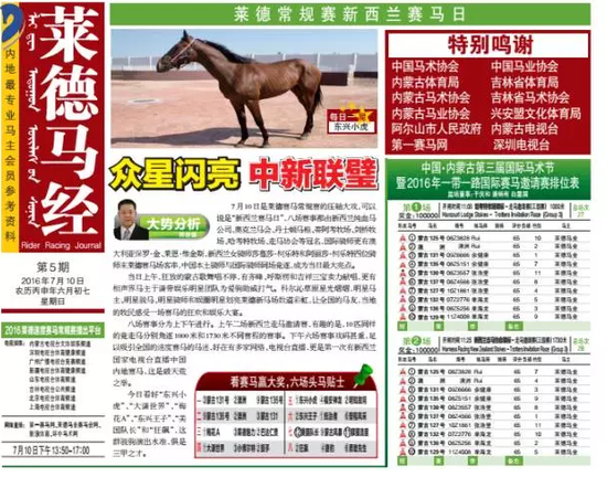新西兰赛马日来了莱德马经对接国际赛马