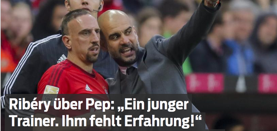 里贝里表示瓜帅年轻缺乏经验