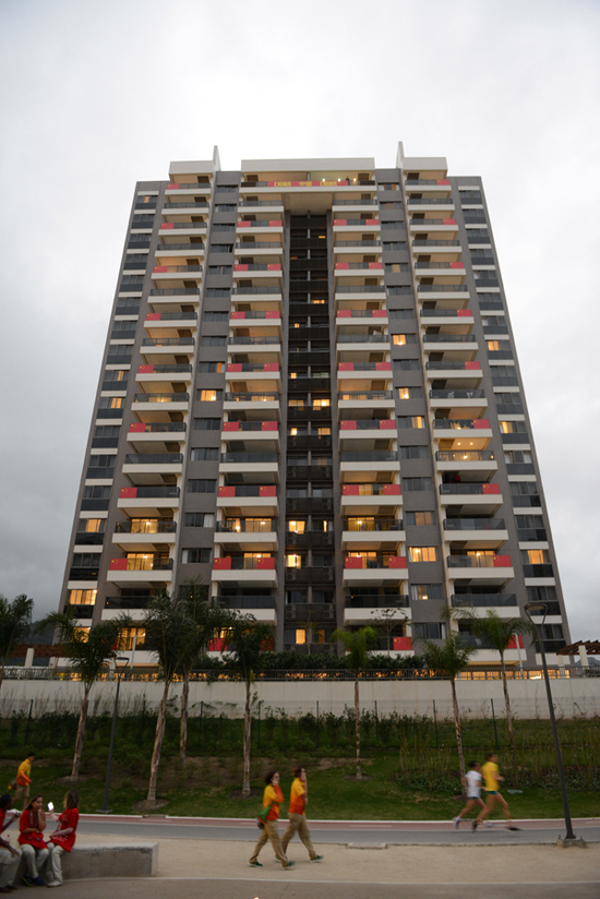 奥运村中国代表团入住的一栋楼