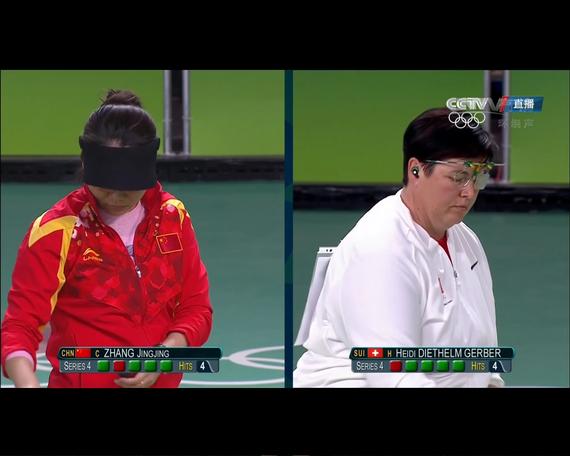 张婧婧同对手打平