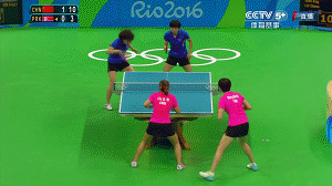 刘诗雯/丁宁2-0获胜