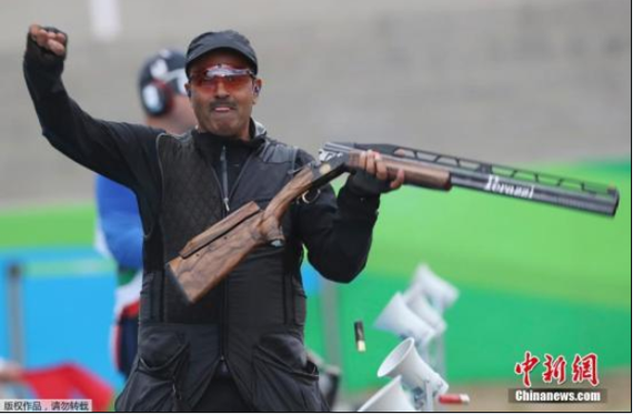 男子双多向飞碟射击比赛逆转 科威特“老枪”圆梦