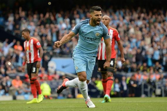 阿圭罗打入瓜迪奥拉英超首球