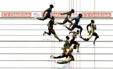 博尔特总是将对手甩在后面