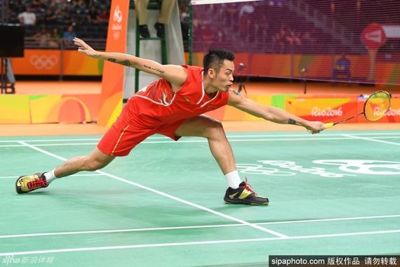 林丹在比赛中