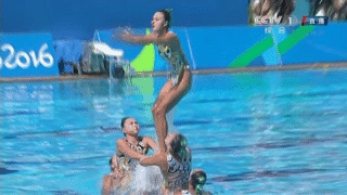 中国花游高难度托举翻转