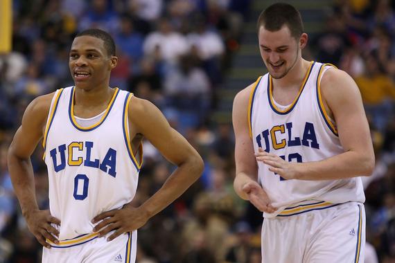 威少和勒夫在大学时期是队友