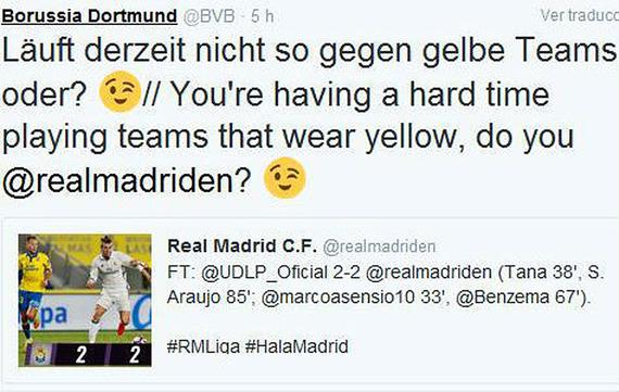 多特蒙德官方推特调侃皇马