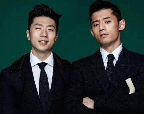 马龙张继科拍写真斗帅 一个暖一个酷你爱哪一个