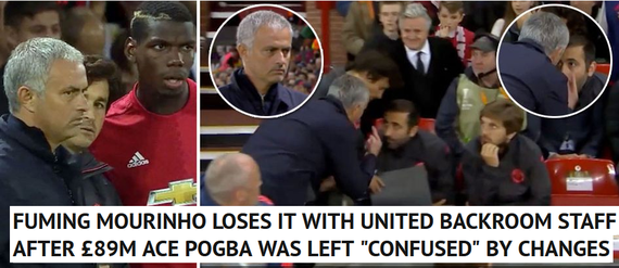 曼联的教练团队赛前准备不足激怒穆帅