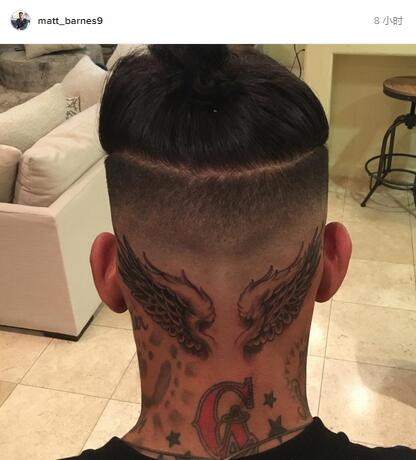 巴恩斯在ig秀出新纹身