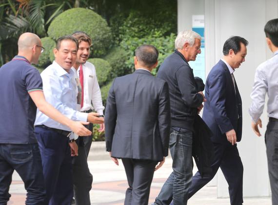 里皮与中国足协官员会面