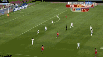 40强赛对阵卡塔尔，武磊的进球
