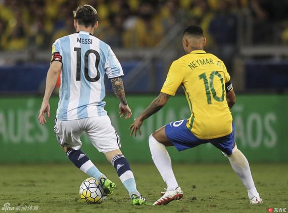 内马尔和梅西
