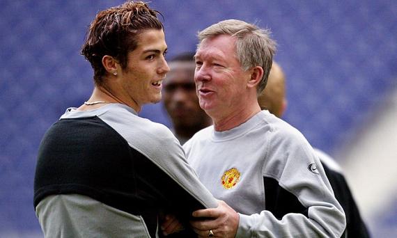 C罗与弗格森之间亲如父子