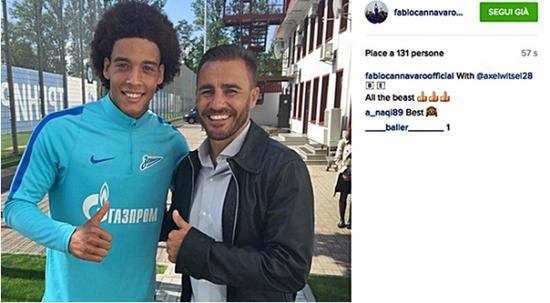 维特塞尔与权健主帅卡纳瓦罗