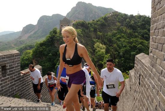 跑步游长城