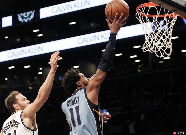 康利32分灰熊轻取篮网