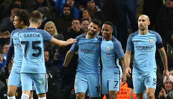 曼城5-1晋级八强