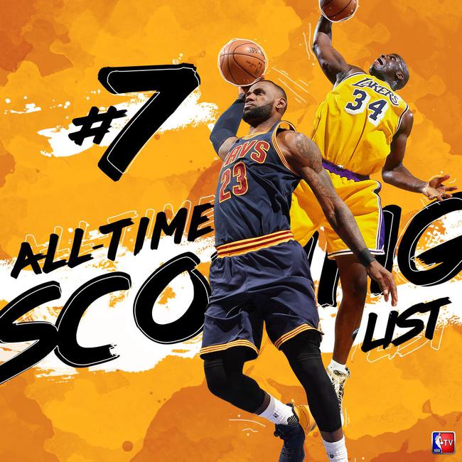 詹姆斯超越奥尼尔