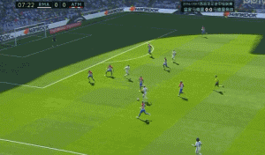 又一次前场逼抢，化解了马竞的进攻