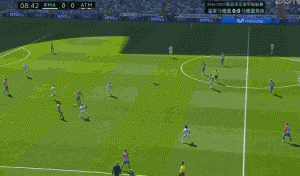 从前场开始逼抢，导致马竞不能轻松传球