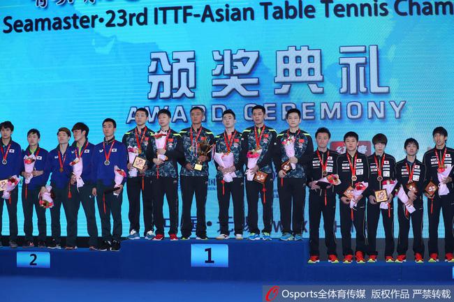 韩国男乒获亚军