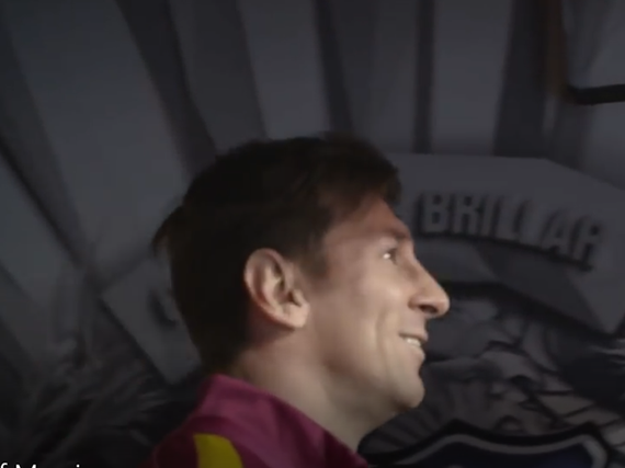 巴萨官方记录梅西比赛日行程