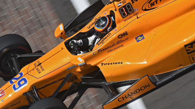 indy500官方试车五日:阿隆索第四 本田包揽前四