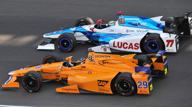 indy500官方试车五日:阿隆索第四 本田包揽前四