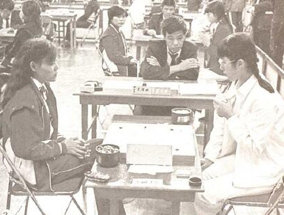 1987年广东，第六届全运会，芮乃伟（右）首次参赛