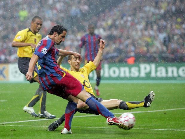 贝莱蒂在巴萨就进了这一球