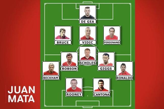 马塔评曼联队史最强11人:c罗鲁尼小贝 现役仅1人