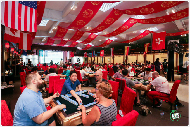 （欧亚麻将精英交流赛暨第二届世界麻将运动会直通赛比赛现场）