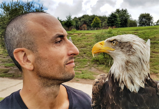 吉诺比利和秃鹰对视