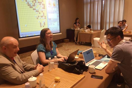 倪张根与美国围棋协会官员交流