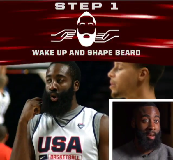 哈登教大家打理胡子