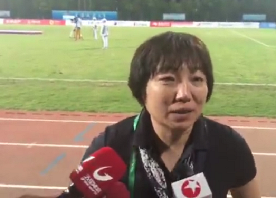 中国女足名宿孙雯赛后接受采访