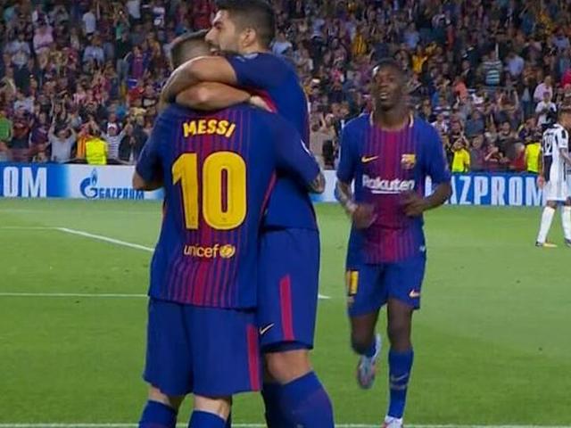 梅西苏神撞墙配合破门