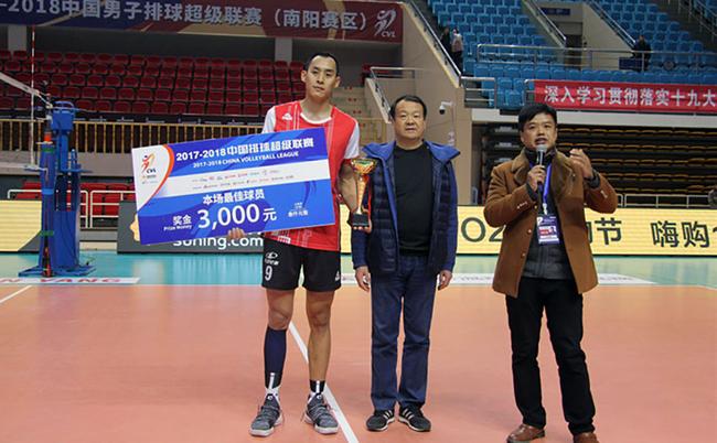 刘向东荣膺单场最佳