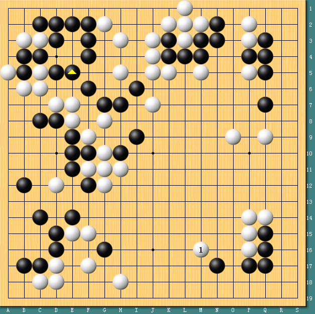 参考图：此时如白1占据下方要冲则白棋优势