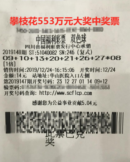 中奖彩票