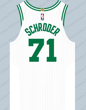 施罗德新赛季球衣曝光将在凯尔特人穿71号
