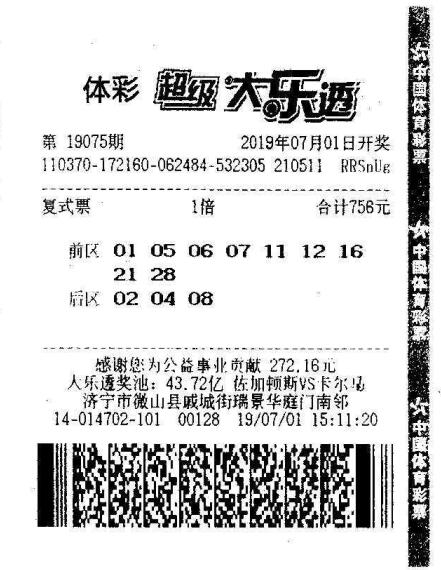 中獎彩票
